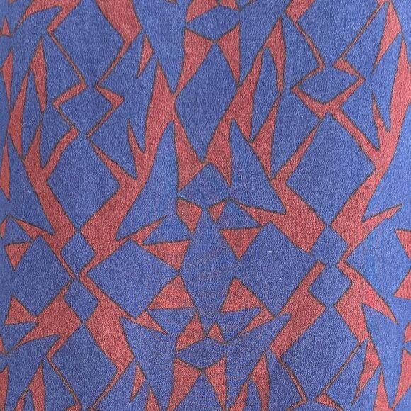 Zara Silk Dress Geometric Print Shift Dress Size M - Picture 6 of 8